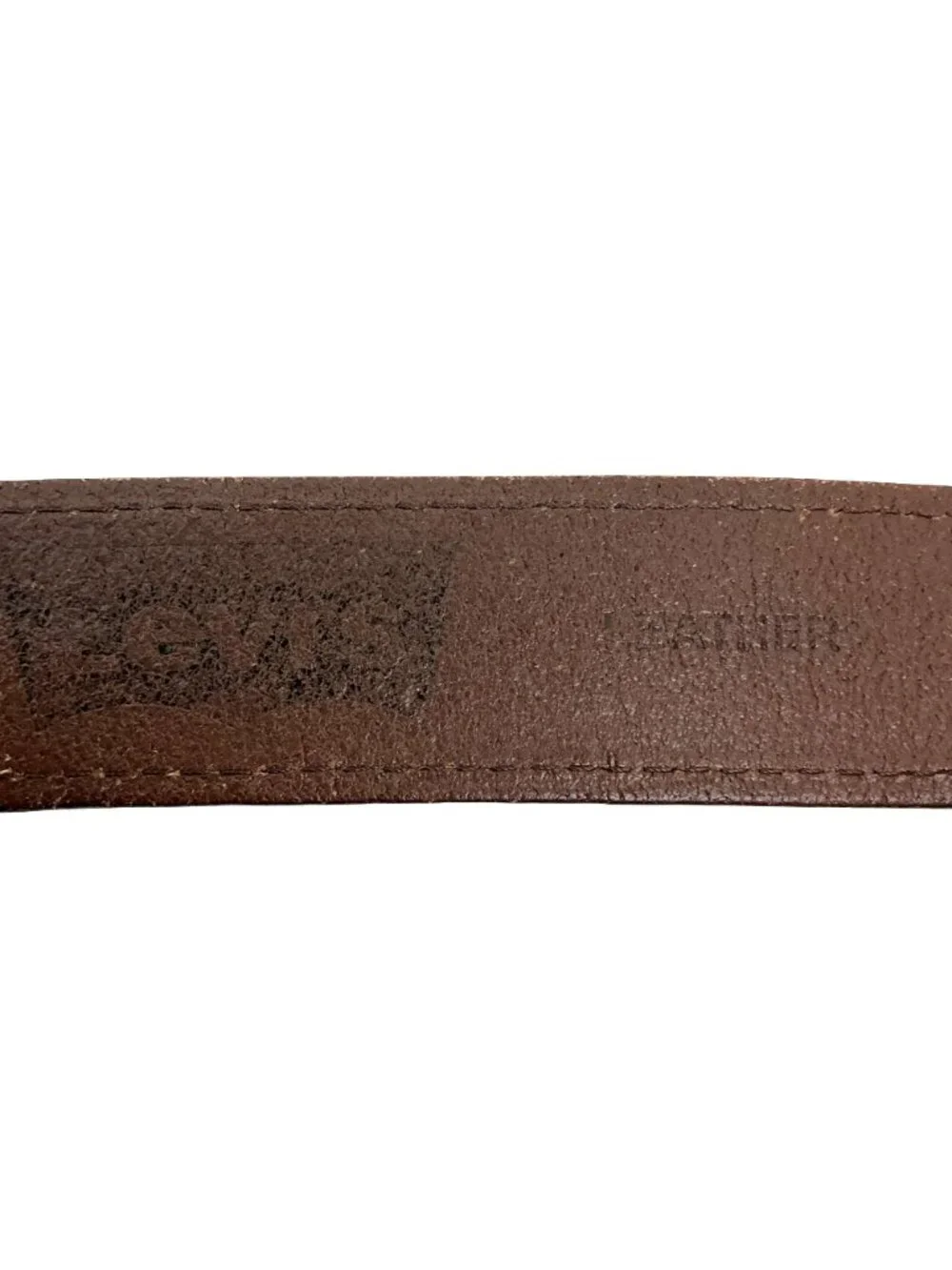 Vintage Levis Leather Work Belt Mens 34 Brown Distressed Look Classic Design
